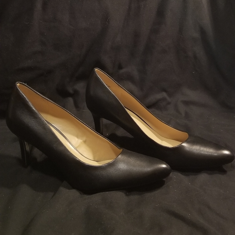 Naturalizer Black Heels with Silver Accents
